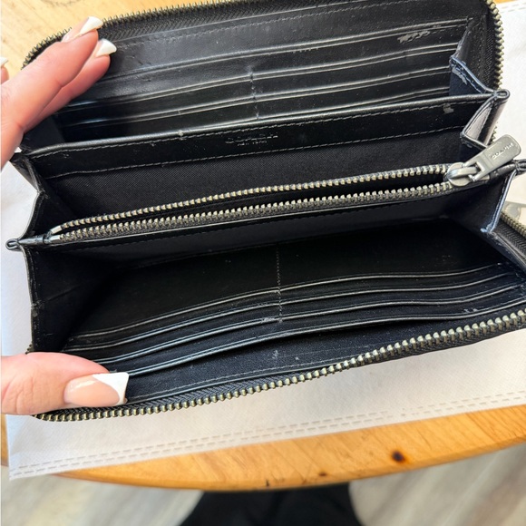 Coach Black and Purple Snake Pattern Wallet - Picture 6 of 6